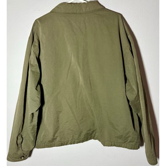 Vintage Y2K Eddie Bauer Green Men’s Field Chore Jacket Full Zip Sz XL - Picture 7 of 9